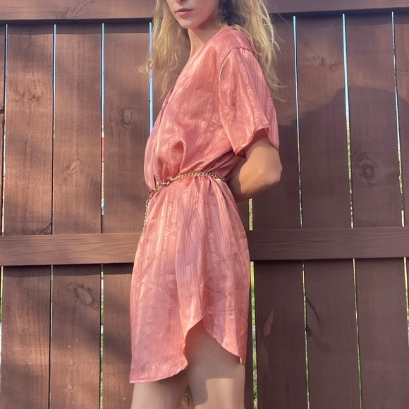 Kim Rogers Dresses & Skirts - Cute versatile oversized pink button up dress / shirt or coverup